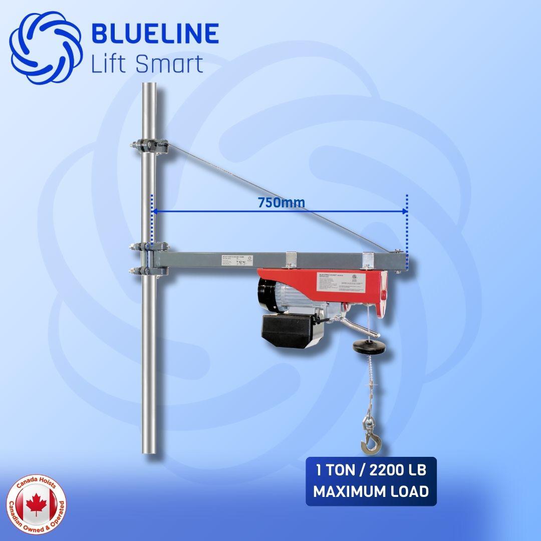 Rotary Frame for Electric or Manual Hoist 180 Degrees. Holds 1000kg at Fixed Length of 750cm-Canada Hoists