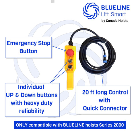 BLUELINE 250kg / 550 lb Wireless Portable Electric Hoist with 30m (100 ft)  of Lifting Cable w/Wireless Remote Control. Perfect for Construction and  Scaffolding Work with Fast Cable Speed BL-250 : 