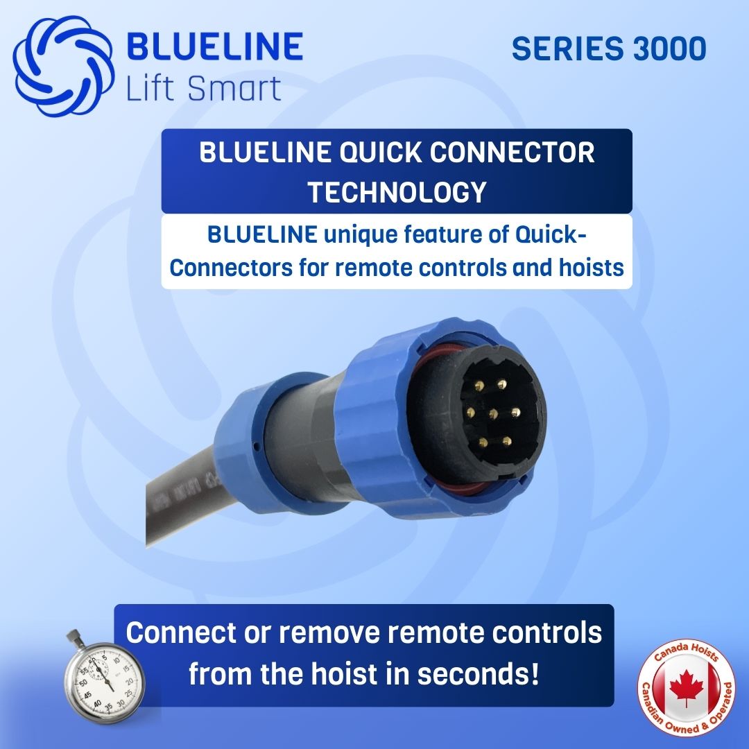 20 FT (6m) Wired Remote Control for BLUELINE Wireless Electric Hoists Series 3000-Canada Hoists