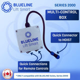 2200 lb (1000kg) BLUELINE Electric Hoist SERIES 2000 with TWO(2) x 6FT Wired Remote Controls + Multi-Control Box-Canada Hoists