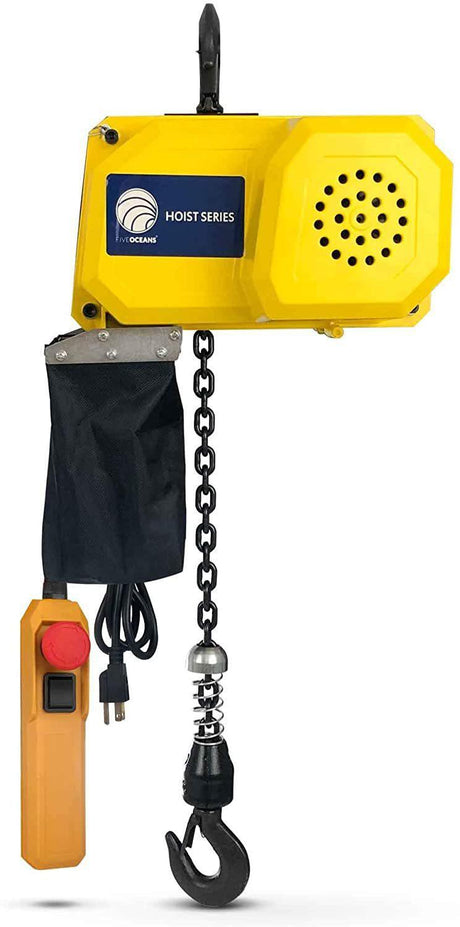 300kg / 660lbs Overhead Electric Chain Hoist w/ 10ft Chain | Single phase 120V-Canadian Marine & Outdoor Equipment